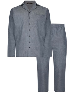 Bigdude Woven Pyjama Set Navy